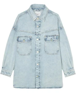 Surchemise en jean poches bleu clair-Marc O'Polo