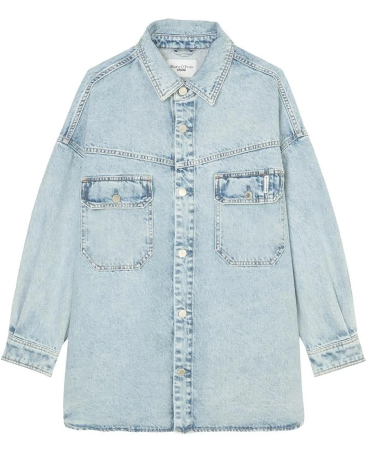 Surchemise en jean poches bleu clair-Marc O'Polo