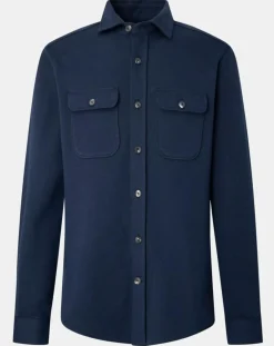 Surchemise en Jersey bleue-Hackett London Clearance