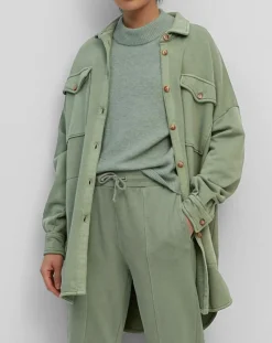 Surchemise en Jersey Coton Bio Oversized vert clair-Marc O'Polo Sale