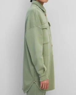 Surchemise en Jersey Coton Bio Oversized vert clair-Marc O'Polo Sale