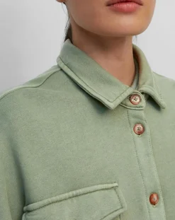 Surchemise en Jersey Coton Bio Oversized vert clair-Marc O'Polo Sale