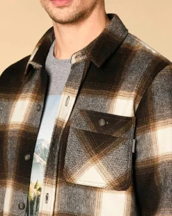 Surchemise en Laine mélangée Dewi beige/marron-Harris Wilson Clearance
