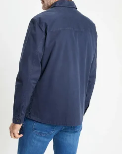 Surchemise en Twill Canvas bleu marine-Hackett London