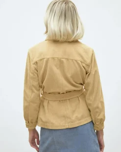 Femme Caroll Vestes, Blousons^Surchemise en Velours côtelé Kala citron