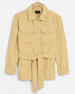 Femme Caroll Vestes, Blousons^Surchemise en Velours côtelé Kala citron