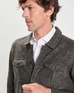 Surchemise Regular Fit en Flanelle imprimée Prince de Galles marron-Hackett London Sale