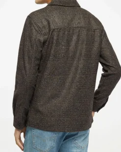 Surchemise Regular Fit en Flanelle imprimée Prince de Galles marron-Hackett London Sale