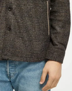 Surchemise Regular Fit en Flanelle imprimée Prince de Galles marron-Hackett London Sale