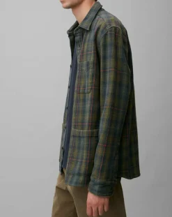 Surchemise Tartan à Poches kaki/bleu-Marc O'Polo New