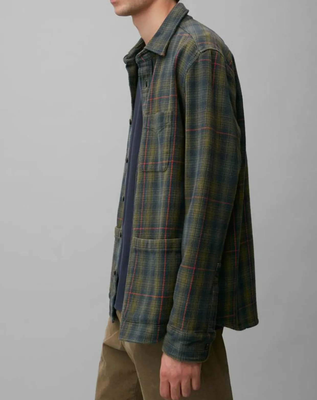 Surchemise Tartan à Poches kaki/bleu-Marc O'Polo New