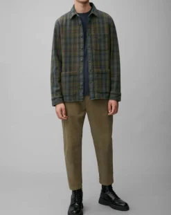 Surchemise Tartan à Poches kaki/bleu-Marc O'Polo New