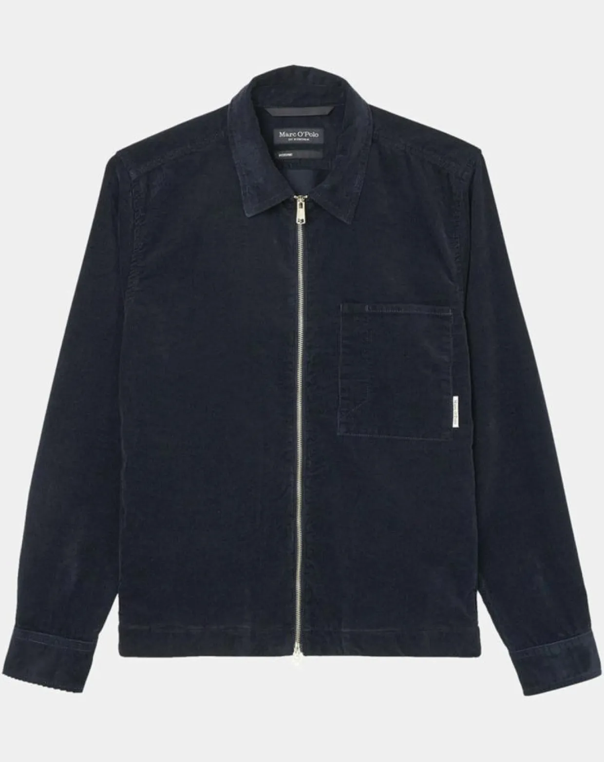 Homme Marc O'Polo Chemises^Surchemise zippée en Velours milleraies bleu marine