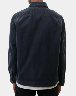 Homme Marc O'Polo Chemises^Surchemise zippée en Velours milleraies bleu marine