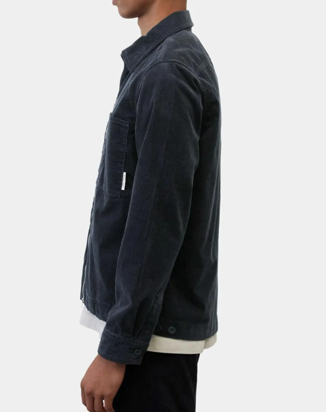 Homme Marc O'Polo Chemises^Surchemise zippée en Velours milleraies bleu marine