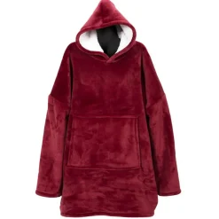 Sweat à Capuche Interieur Sherpa rouge - 118x85x2 cm-Home Deco Factory New