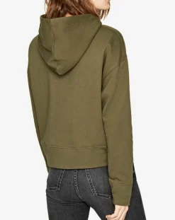 Femme Pepe Jeans Pulls^Sweat à capuche Patch kaki