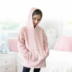 Sweat à Capuche rose-Home Deco Factory Hot