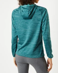 Sweat à capuche Run Easy Warm bleu/vert-Odlo Hot