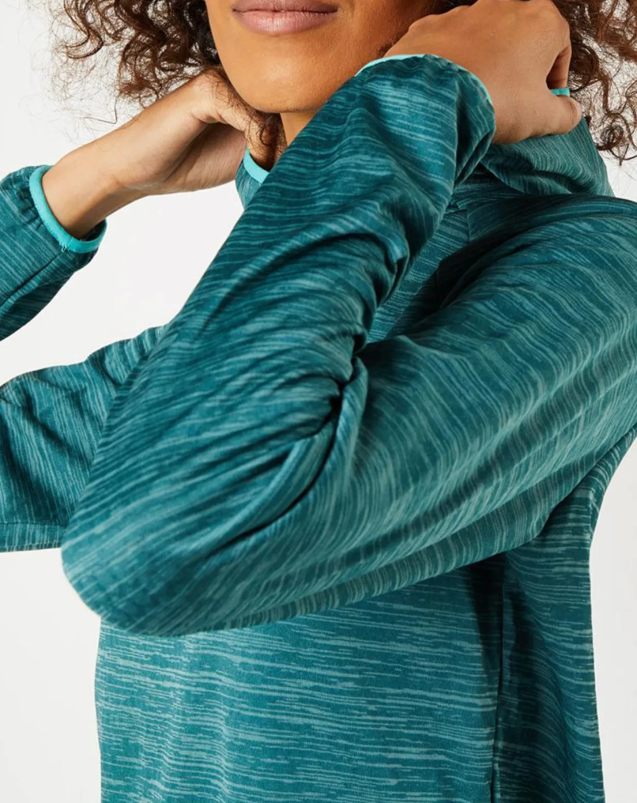 Sweat à capuche Run Easy Warm bleu/vert-Odlo Hot