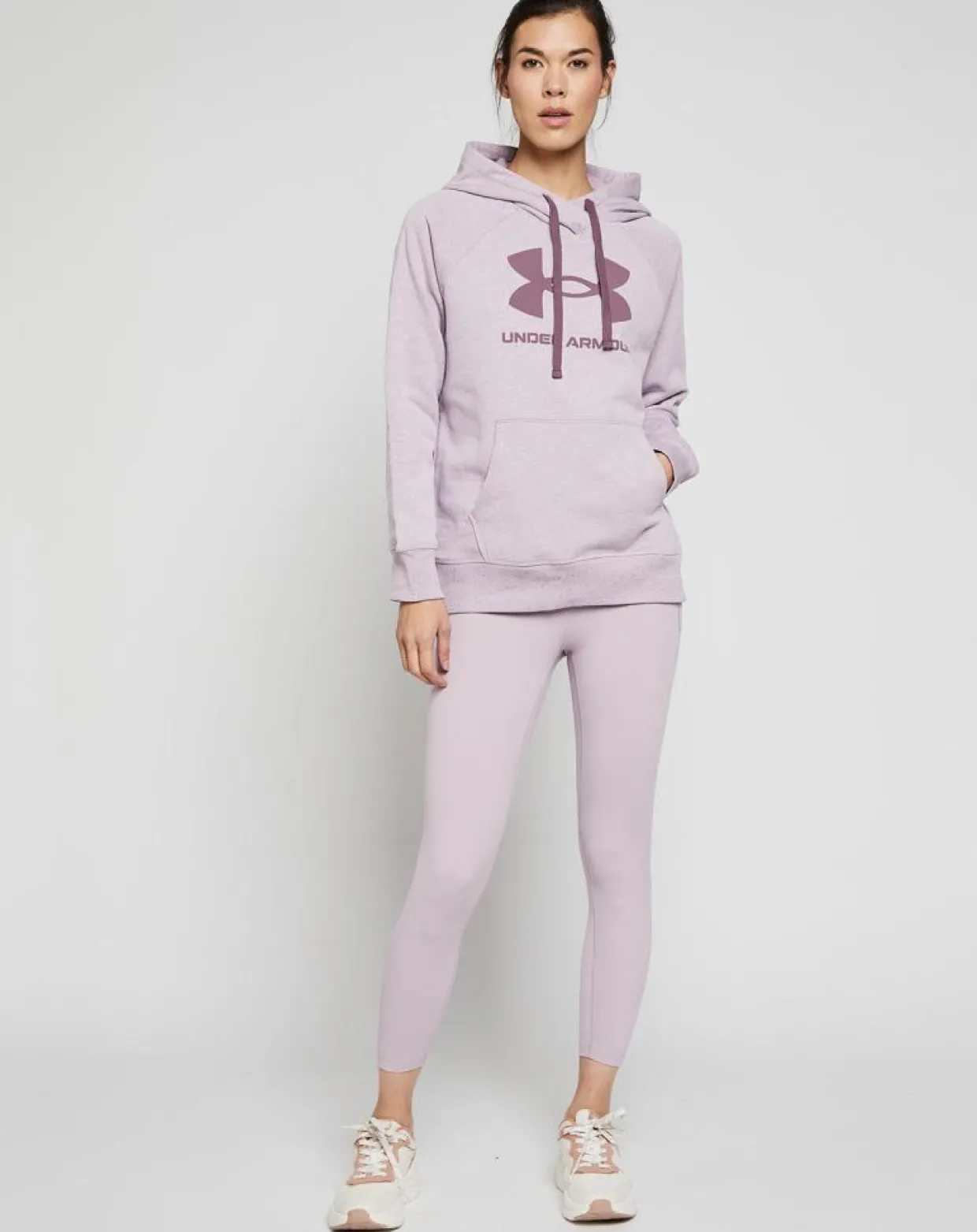 Femme Under Armour Pulls^Sweat à capuche UA Rival Fleece violet parme