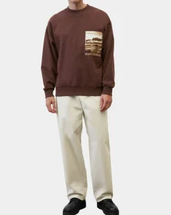 Sweat 100% Coton Bio Artwork bordeaux-Marc O'Polo Hot
