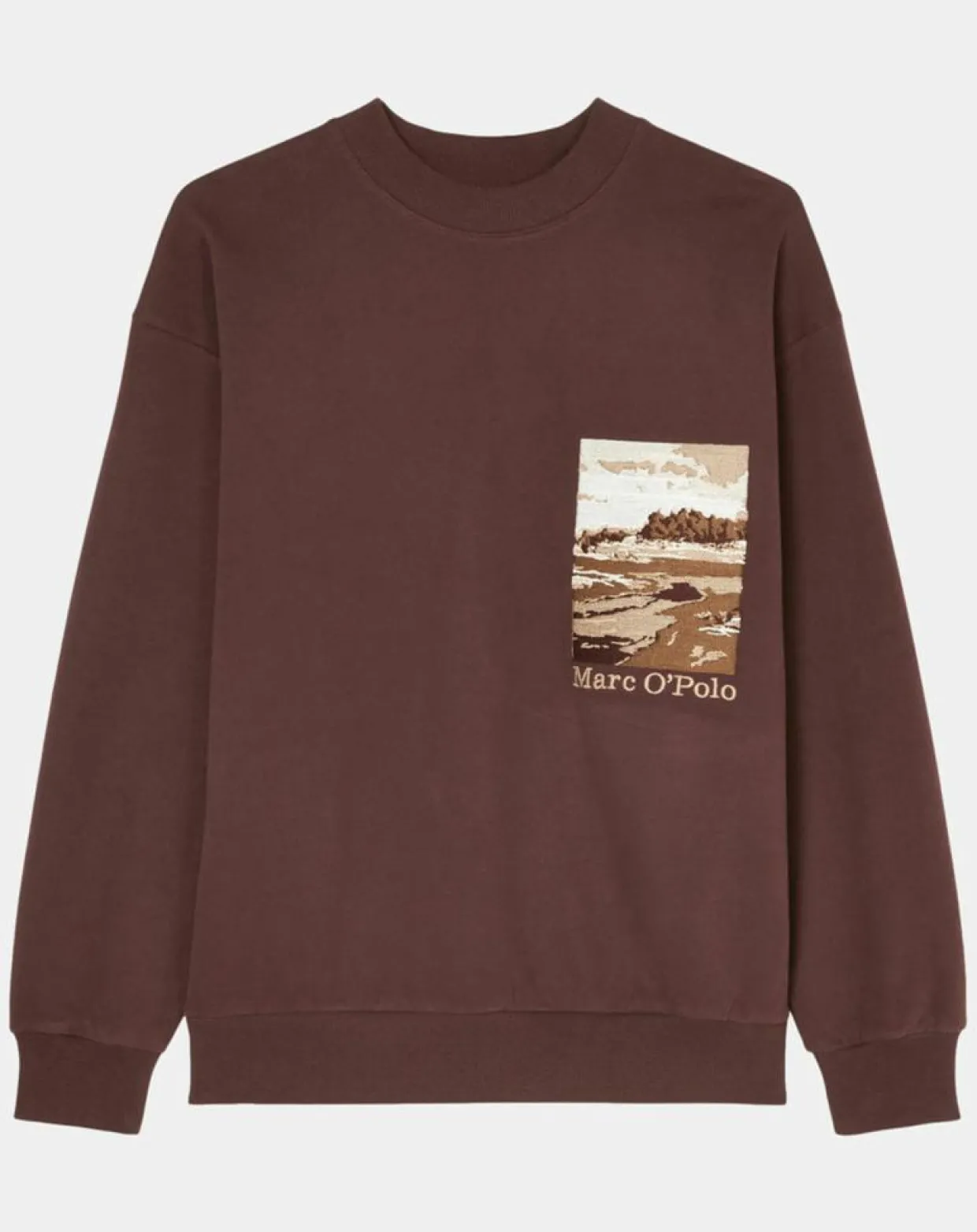 Sweat 100% Coton Bio Artwork bordeaux-Marc O'Polo Hot