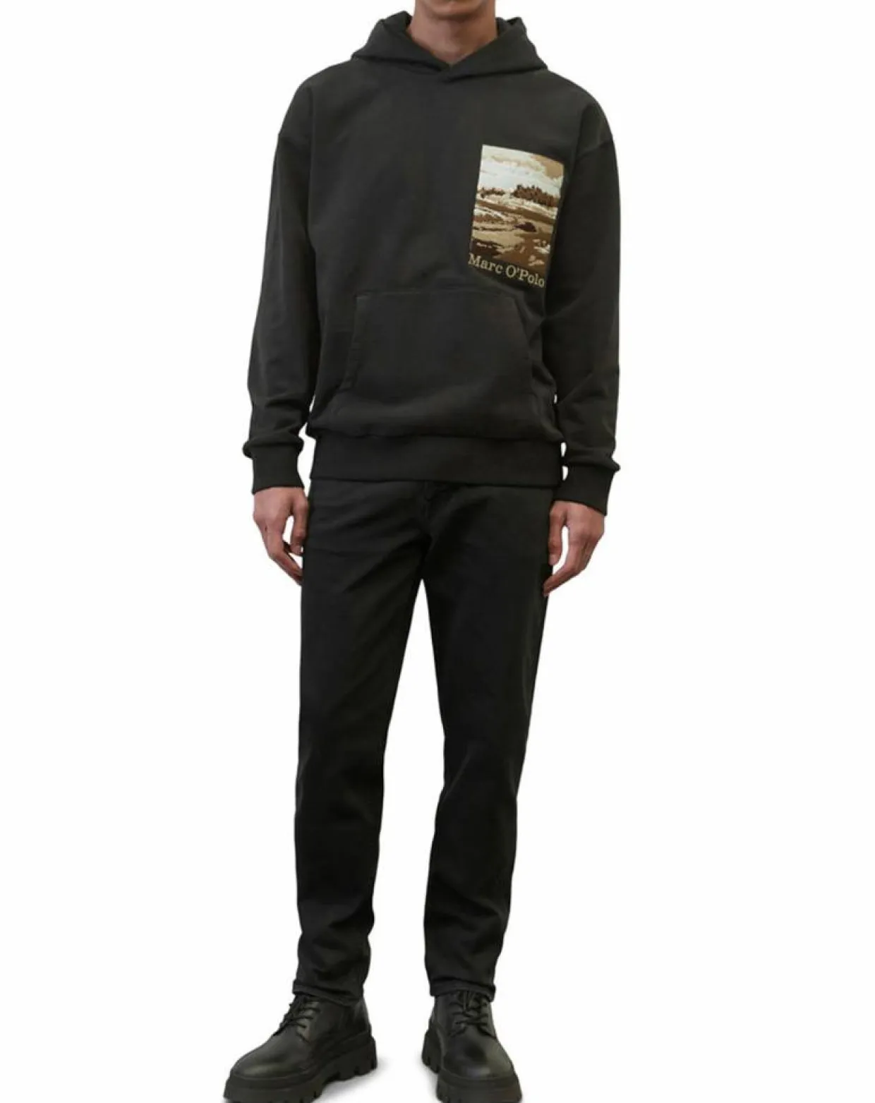 Sweat 100% Coton Bio Artwork noir-Marc O'Polo New