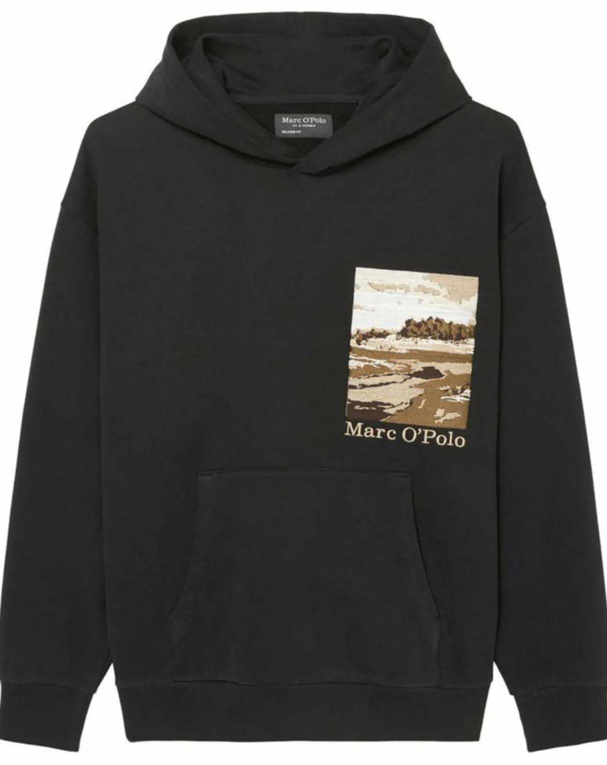 Sweat 100% Coton Bio Artwork noir-Marc O'Polo New