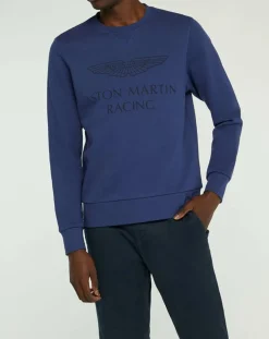 Homme Hackett London Pulls^Sweat Classic Aston Martin Racing bleu foncé