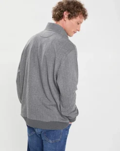 Homme Hackett London Sweats^Sweat col camionneur Chevron gris
