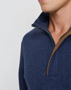 Sweat col montant Chevron bleu-Hackett London Best