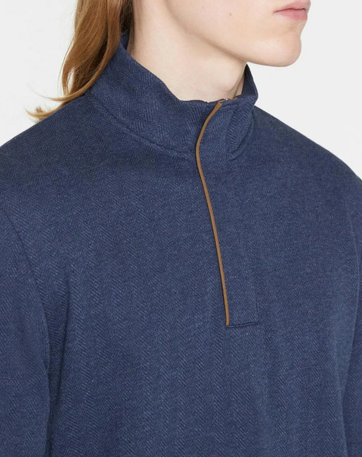 Sweat col montant Chevron bleu-Hackett London Best