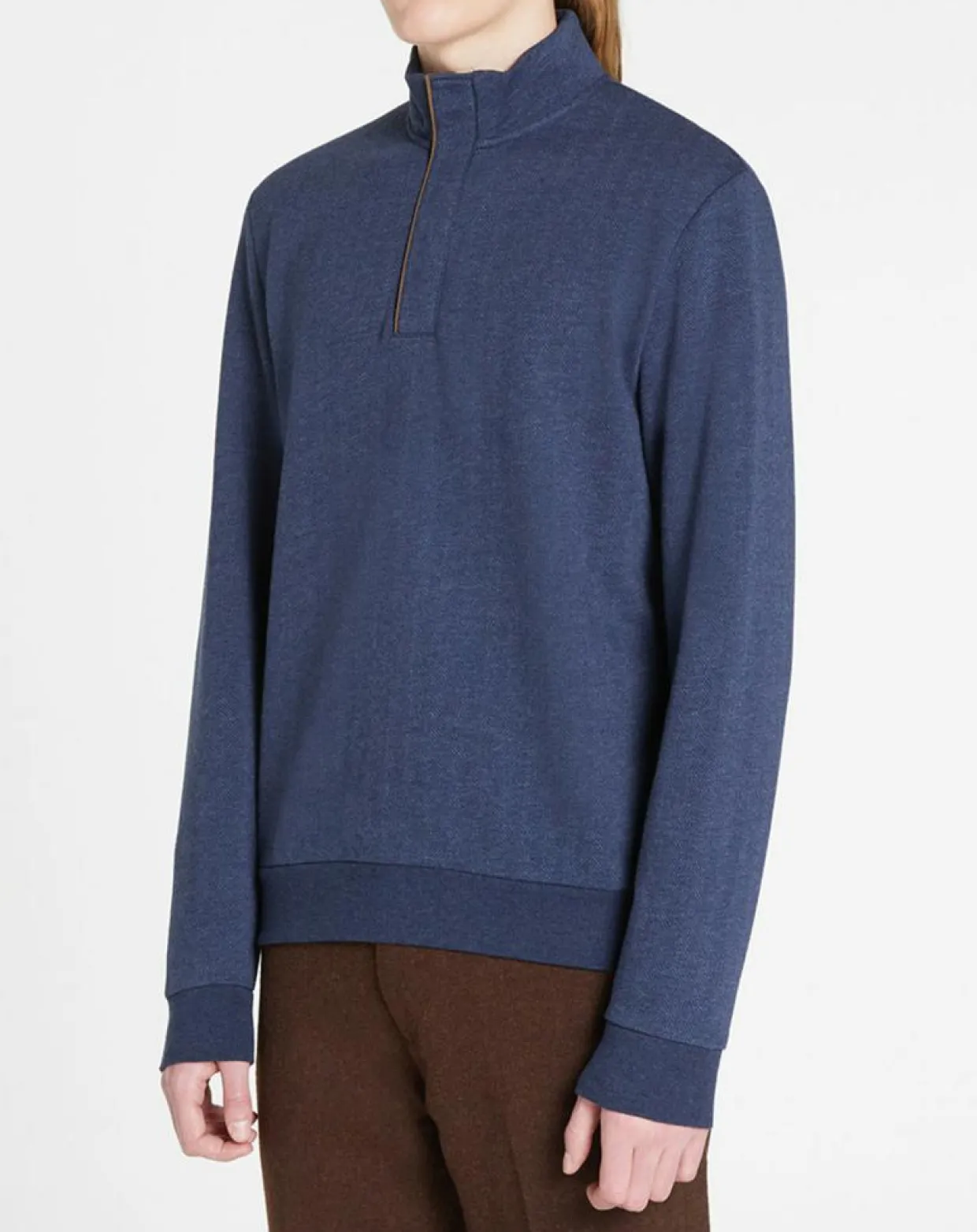 Sweat col montant Chevron bleu-Hackett London Best