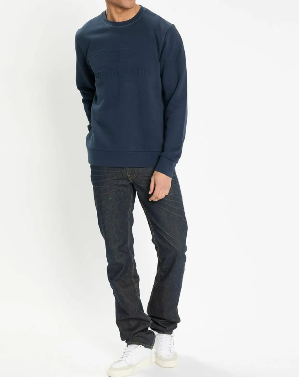 Sweat col rond Aston Martin Racing bleu marine-Hackett London Outlet