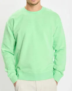 Sweat Col Rond Coudiere vert fluo-Marc O'Polo Clearance