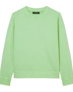 Sweat Col Rond Coudiere vert fluo-Marc O'Polo Clearance