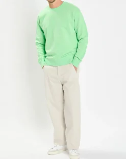 Sweat Col Rond Coudiere vert fluo-Marc O'Polo Clearance