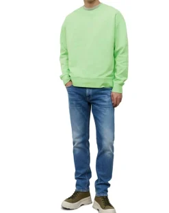 Sweat Col Rond Coudiere vert fluo-Marc O'Polo Clearance