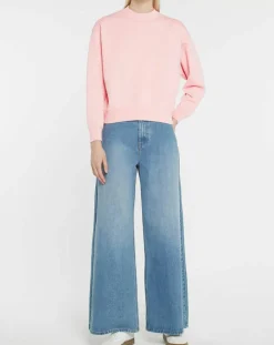 Sweat court en Coton bio molletonné Billie rose-Galeries Lafayette Online