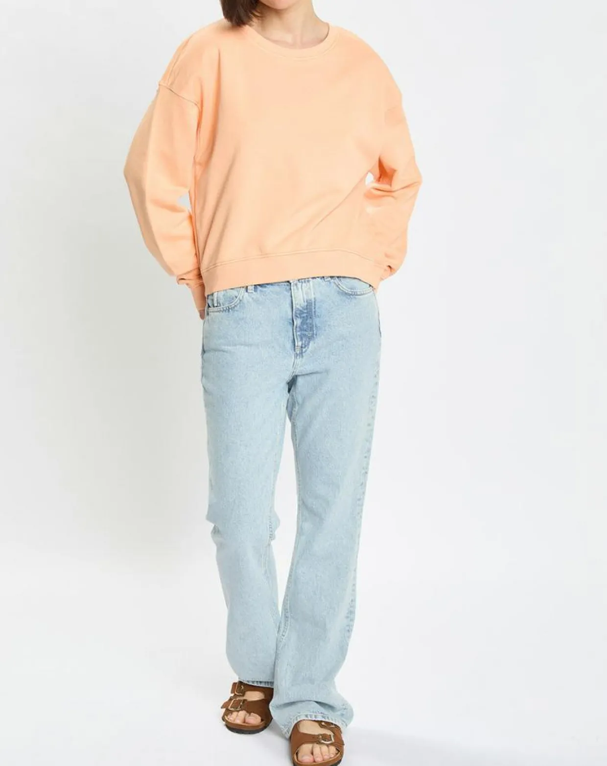 Sweat Crew Neck Coton Bio orange clair-Marc O'Polo Discount