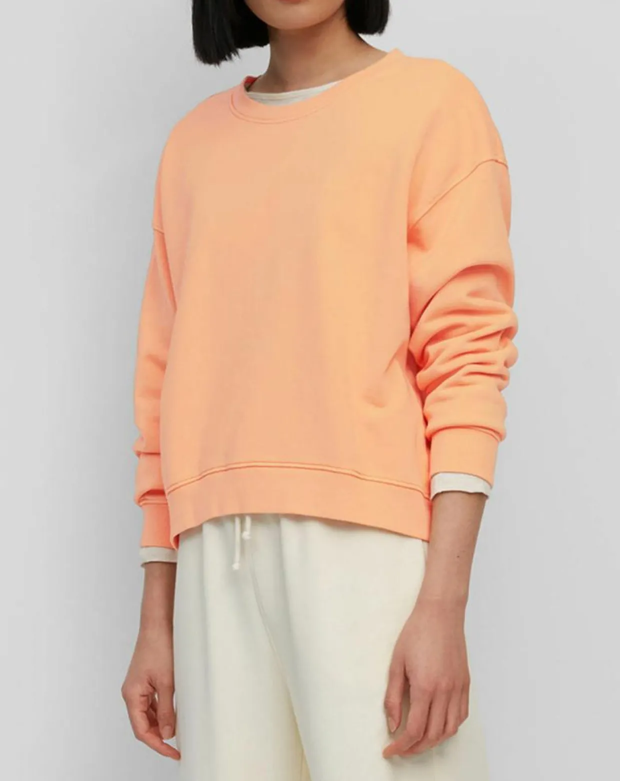Sweat Crew Neck Coton Bio orange clair-Marc O'Polo Discount