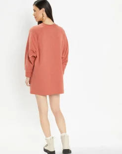 Sweat droit et long en Coton Lenny rose foncé-Galeries Lafayette