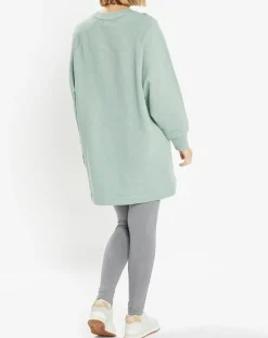 Sweat droit et long en Coton Lenny vert clair-Galeries Lafayette Hot