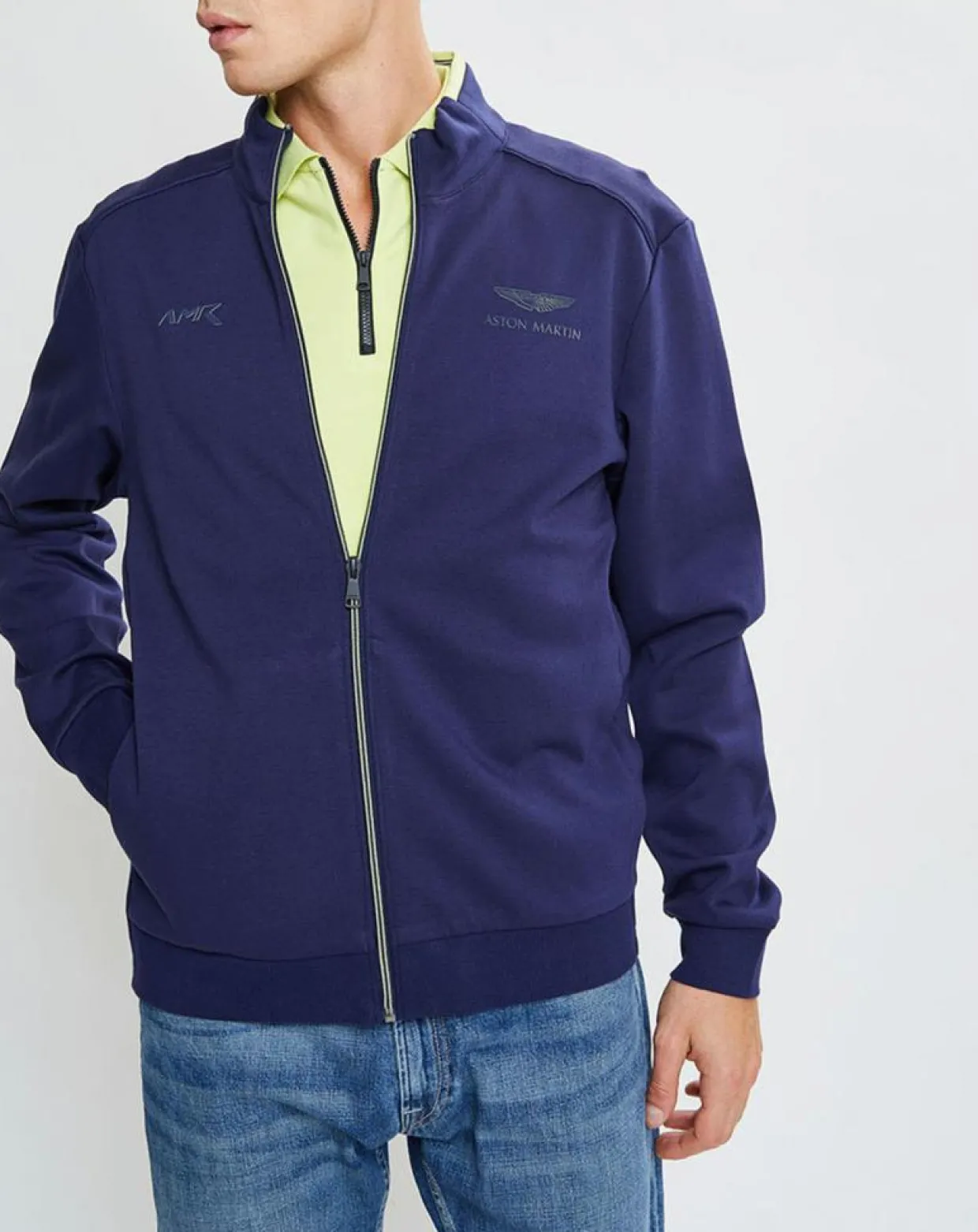 Homme Hackett London Gilets Et Cardigans^Sweat en Jersey col montant bleu marine