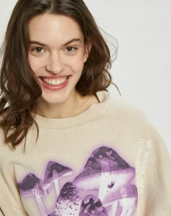 Femme Acne Studios Pulls^Sweat Fa-Ux imprimé beige/violet