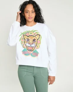 Sweat Happy Holi blanc-Manoush Clearance