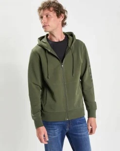 Sweat Hoodie zippé Mix kaki-Hackett London Hot