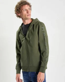 Sweat Hoodie zippé Mix kaki-Hackett London Hot