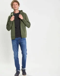 Sweat Hoodie zippé Mix kaki-Hackett London Hot